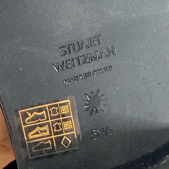 NEW STUART WEITZMAN 5050 KNEE-HIGH LUG BOOT in black suede - Picture 11 of 11